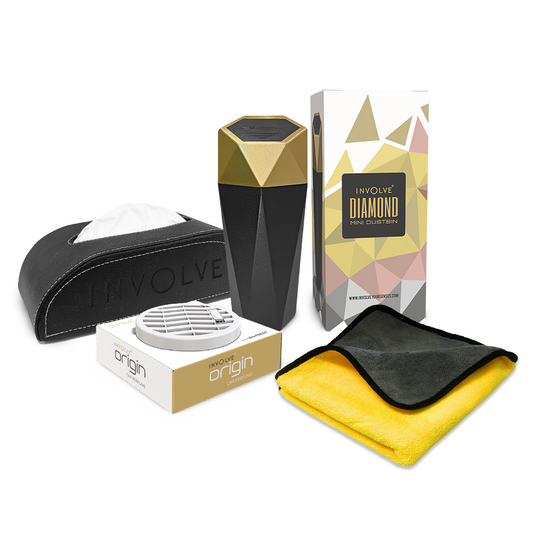Involve Diamond Trashbin/ Trash Can (gold)