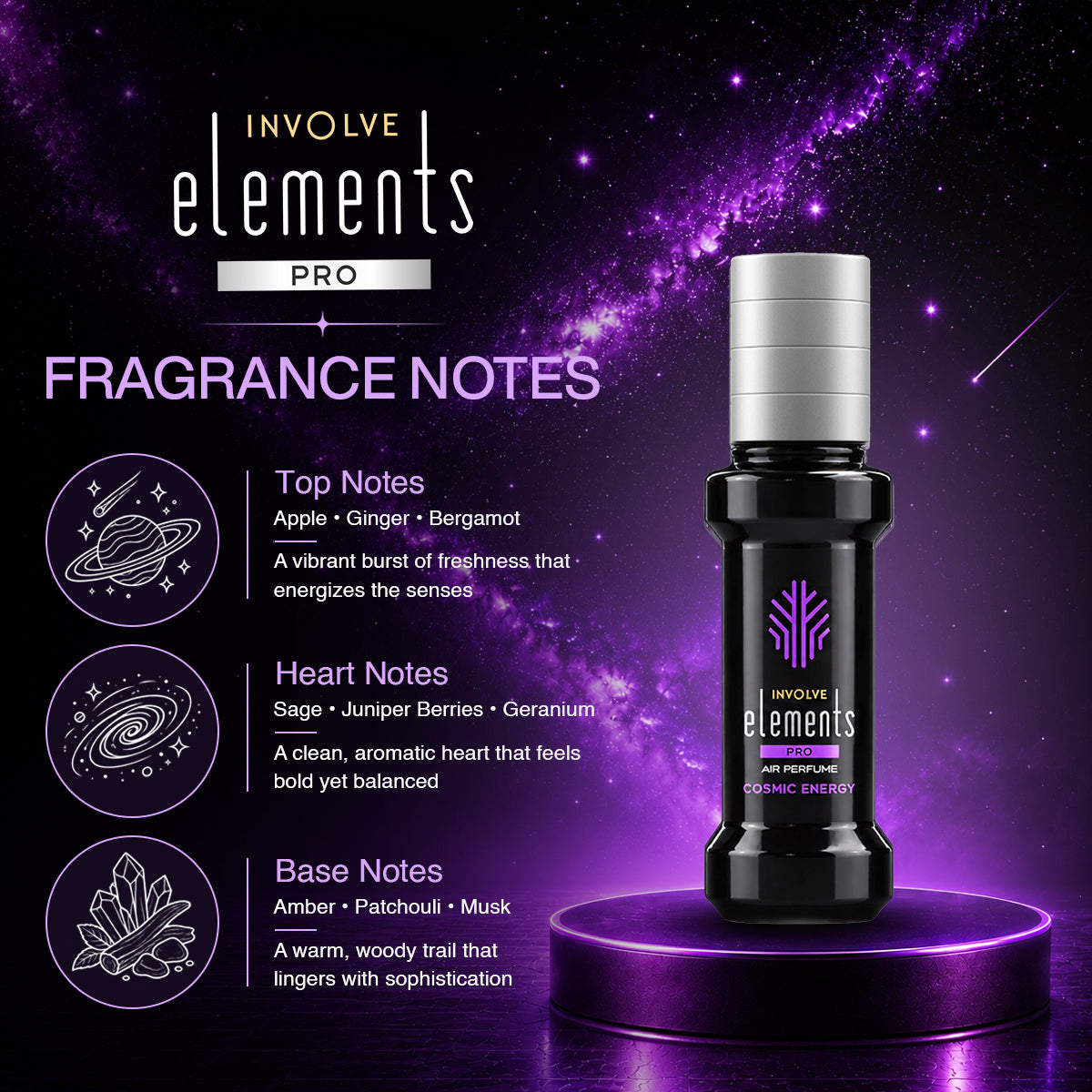 Involve Elements Pro- Cosmic Energy Scent Spray Perfume (30ml)