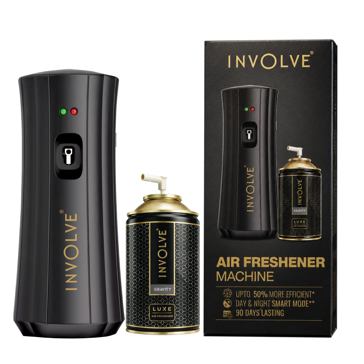 Involve Luxe Automatic Air Freshener Kit - Machine + Gravity Refill for Office