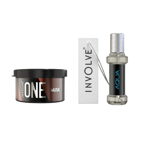 Involve ONE Musk Organic Car Perfume & Involve Elements Aqua Spray Air  Car Perfume Combo