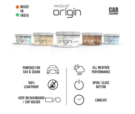 Involve® Origin - Azure : Leak Proof Fiber Car Perfume (40 g)