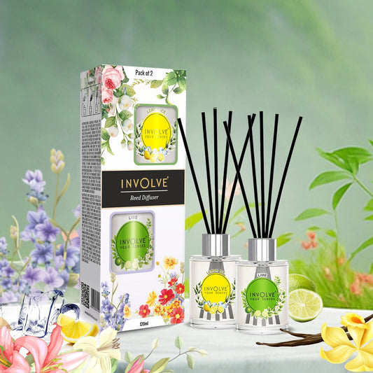 Involve Pura Reed Diffuser Set- Lemon Ice & Lime (120 ml)