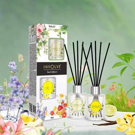 Involve Pura Reed Diffuser Set- Lemon Ice & Jasmine (120 ml)