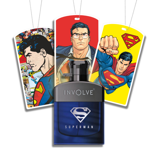 Superman Car Air Freshener Spray (50ml) with 3 tags