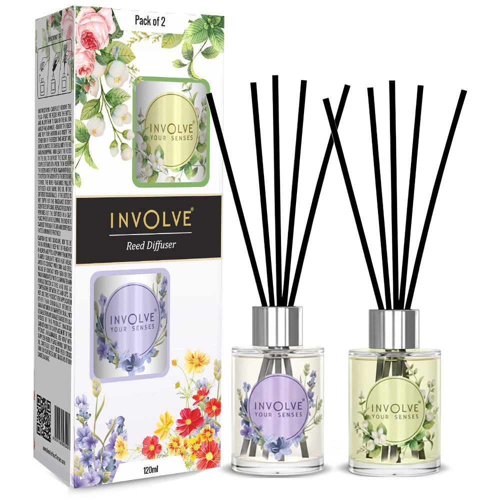 Involve® Pura Reed Diffuser Set- English Lavender & Irish Jasmine (120ml)