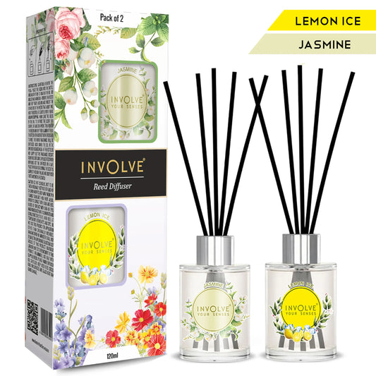 Involve Pura Reed Diffuser Set- Lemon Ice & Jasmine (120 ml)