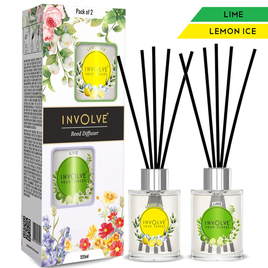 Involve Pura Reed Diffuser Set- Lemon Ice & Lime (120 ml)