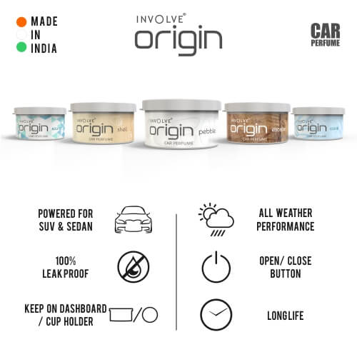 Involve® Origin - Aurum : Spill Proof Fiber Car Perfume (40g)