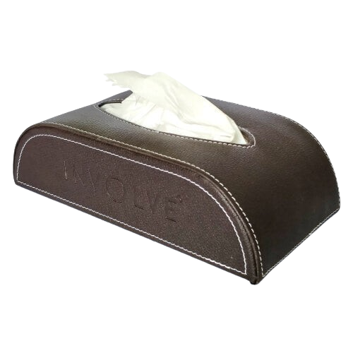 Involve® Luxury Art Leather Tissue Box : Charcol Brown
