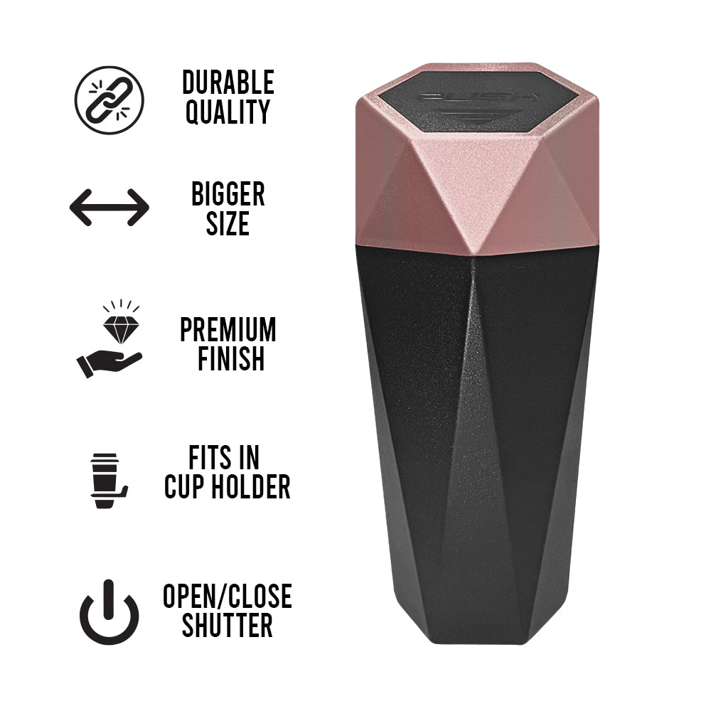 Involve Diamond Shape Car Dustbin/ Trash Can (Rosegold)