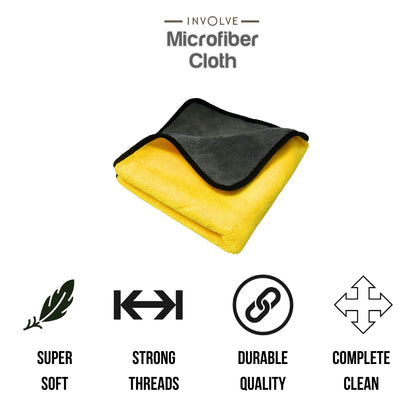 Involve Microfiber Cloth for Car - 600 GSM Super Absorbent Towel | Multicolour