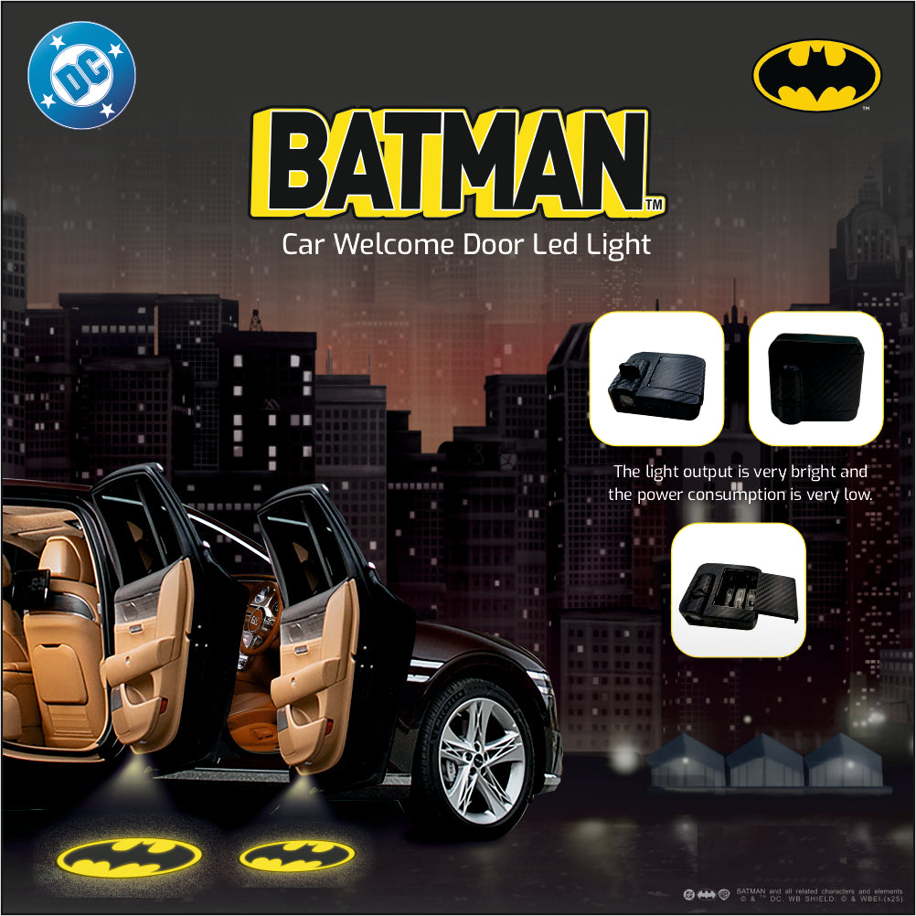 Batman Car Door Light from Warner Bros (Pack of 2)- OFFICIAL DC MERCHANDISE