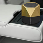 Involve Diamond Shape Car Dustbin/Trash Can - (Gold)
