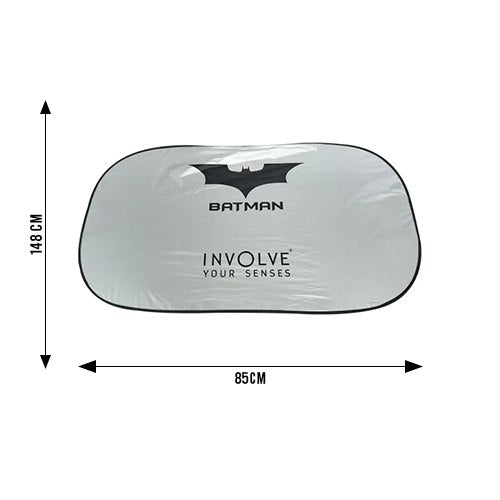 Car Windshield Sunshade with Folding for Front Window (Fits from Outside): Batman Official DC Merchandise