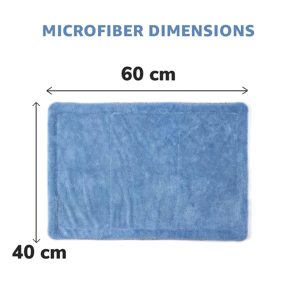 Involve Microfiber Cloth for Car - 600 GSM Super Absorbent Towel | Blue Colour