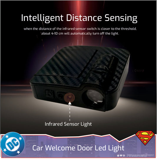 Superman Car Door Light from Warner Bros (Pack of 2) - OFFICIAL DC MERCHANDISE