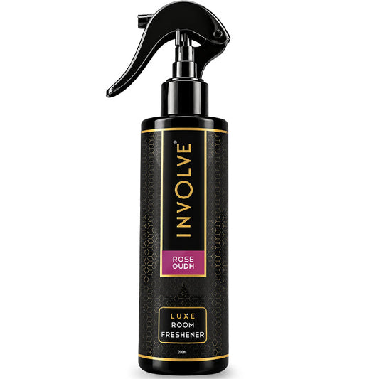 Involve Luxe Rose Oudh Room Freshener 200ml | Long Lasting Room Freshener Fresh Fragrance for Home & Office