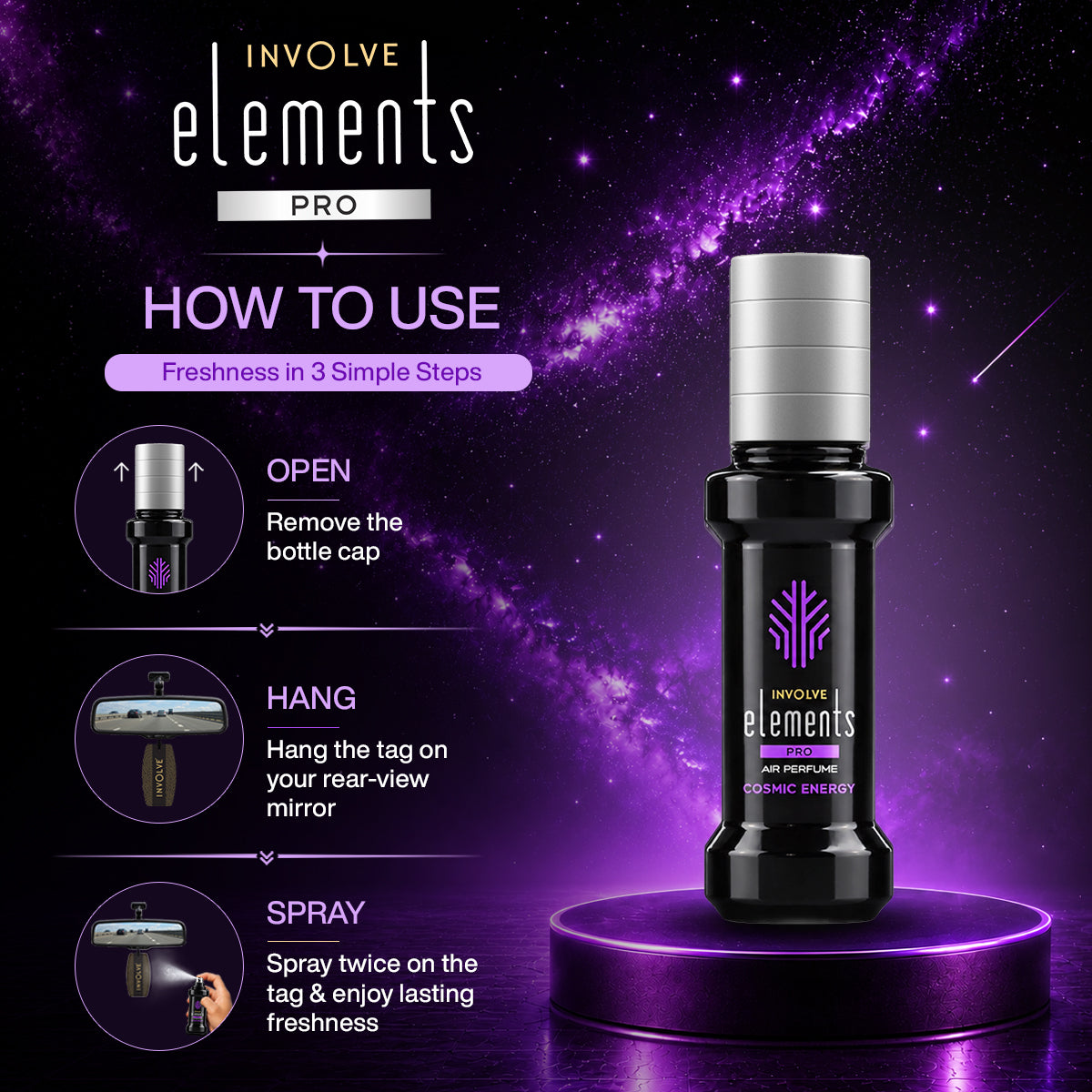 Involve Elements Pro- Cosmic Energy Scent Spray Perfume (30ml)