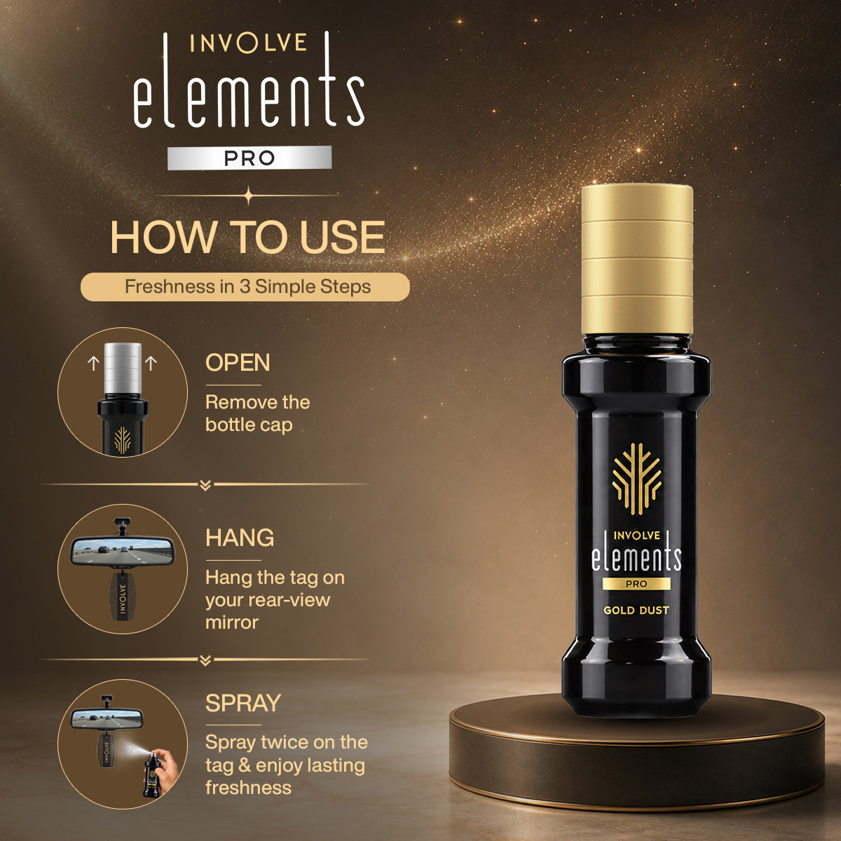 Involve® Elements PRO Gold Dust Air Perfume (30ml)