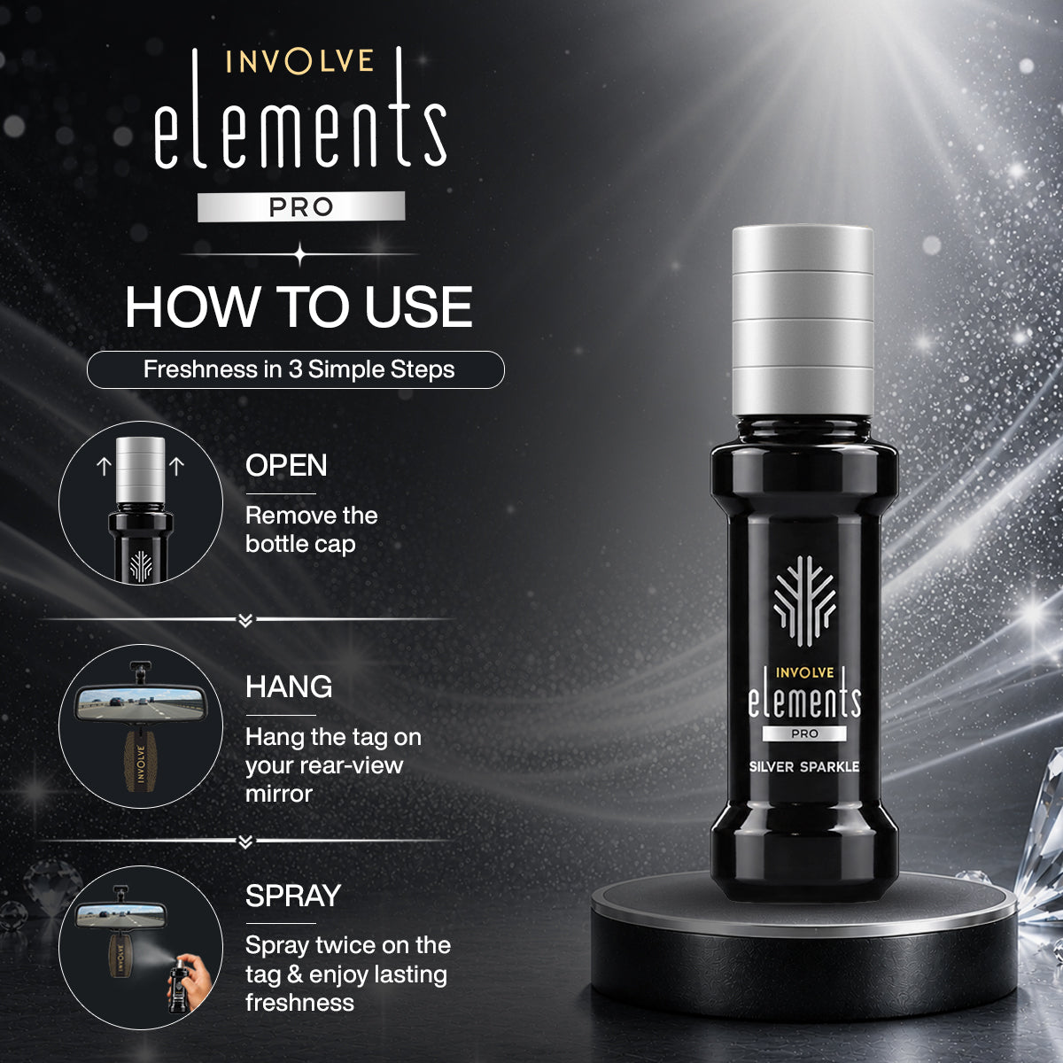 Involve® Elements PRO Silver Sparkle Air Perfume (30ml)