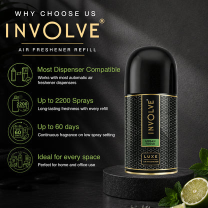 Involve Luxe Urban Fresh – Automatic Room Air Freshener Refill (225ml)