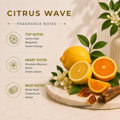 Involve Luxe Citrus Wave Room Freshener 200ml | Long Lasting Room Freshener Fresh Fragrance for Home & Office