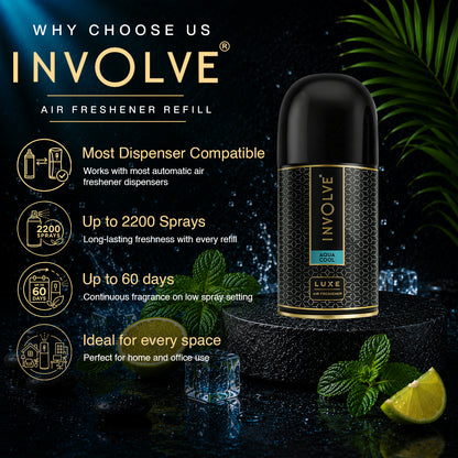 Involve Luxe Aqua Cool – Automatic Room Air Freshener Refill (225ml)