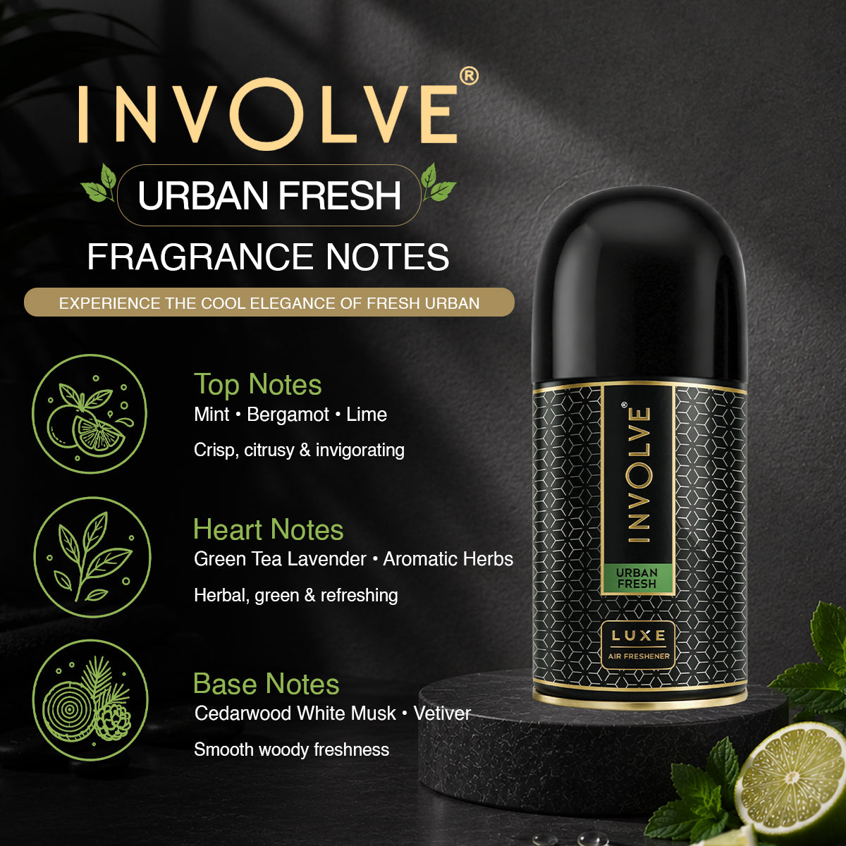 Involve Luxe Urban Fresh – Automatic Room Air Freshener Refill (225ml)