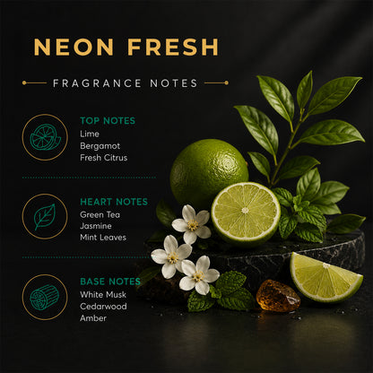 Involve Luxe Neon Fresh Room Freshener 200ml | Long Lasting Room Freshener Fresh Fragrance for Home & Office