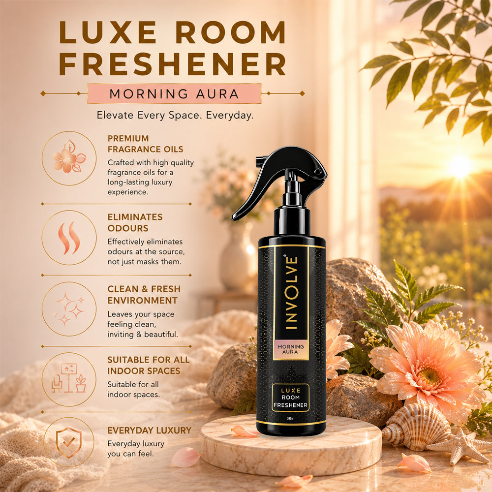 Involve Luxe Morning Aura Room Freshener 200ml | Long Lasting Room Freshener Fresh Fragrance for Home & Office