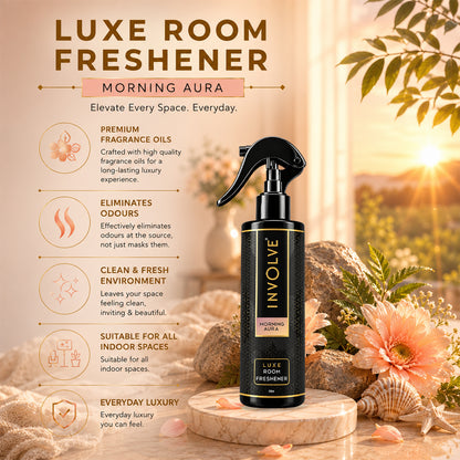 Involve Luxe Morning Aura Room Freshener 200ml | Long Lasting Room Freshener Fresh Fragrance for Home & Office