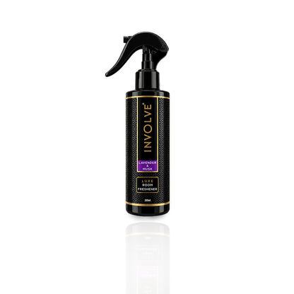 Involve Luxe Lavender Musk Air Freshener Spray (200ml) | Long Lasting Room Freshener Fresh Fragrance for Home & Office