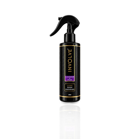 Involve Luxe Lavender Musk Air Freshener Spray (200ml) | Long Lasting Room Freshener Fresh Fragrance for Home & Office