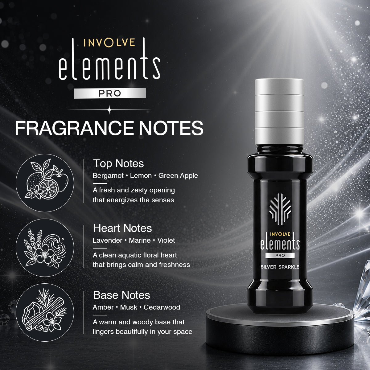 Involve® Elements PRO Silver Sparkle Air Perfume (30ml)