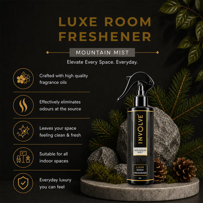 Involve Luxe Mountain Mist Room Freshener 200ml | Long Lasting Room Freshener Fresh Fragrance for Home & Office