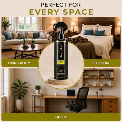 Involve Luxe Citrus Wave Room Freshener 200ml | Long Lasting Room Freshener Fresh Fragrance for Home & Office