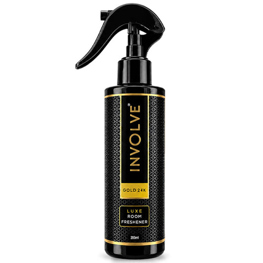 Involve Luxe Gold 24K Room Freshener 200ml | Long Lasting Room Freshener Fresh Fragrance for Home & Office