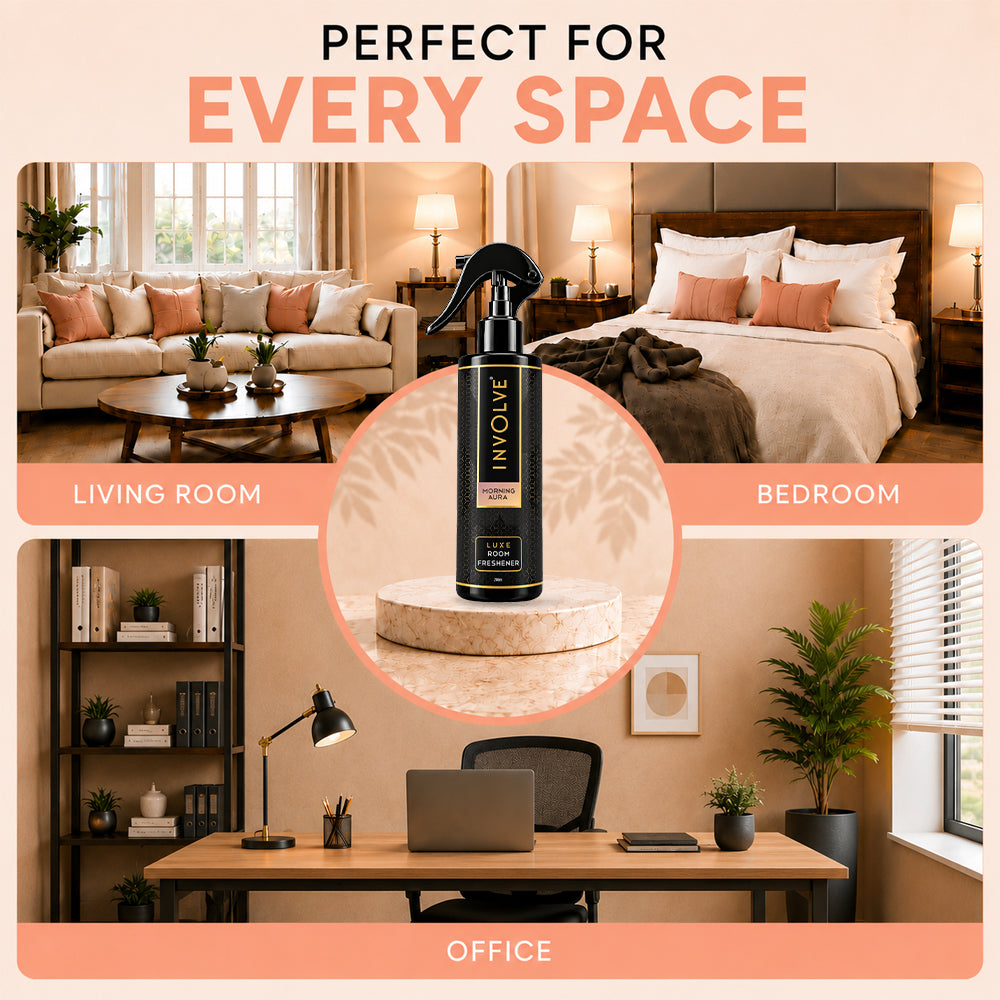 Involve Luxe Morning Aura Room Freshener 200ml | Long Lasting Room Freshener Fresh Fragrance for Home & Office