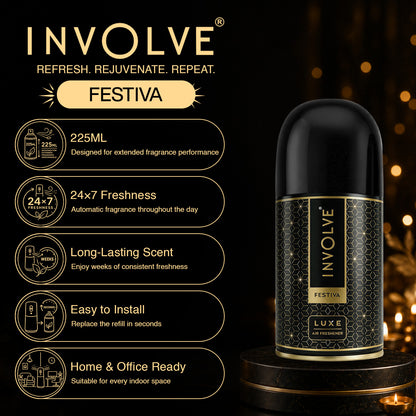 Involve Luxe Festiva – Automatic Room Air Freshener Refill (225ml)