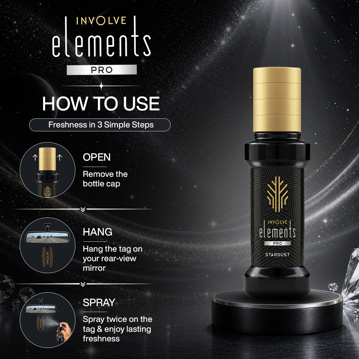 Involve Elements Pro- Star Dust Scent Spray Perfume (30ml)