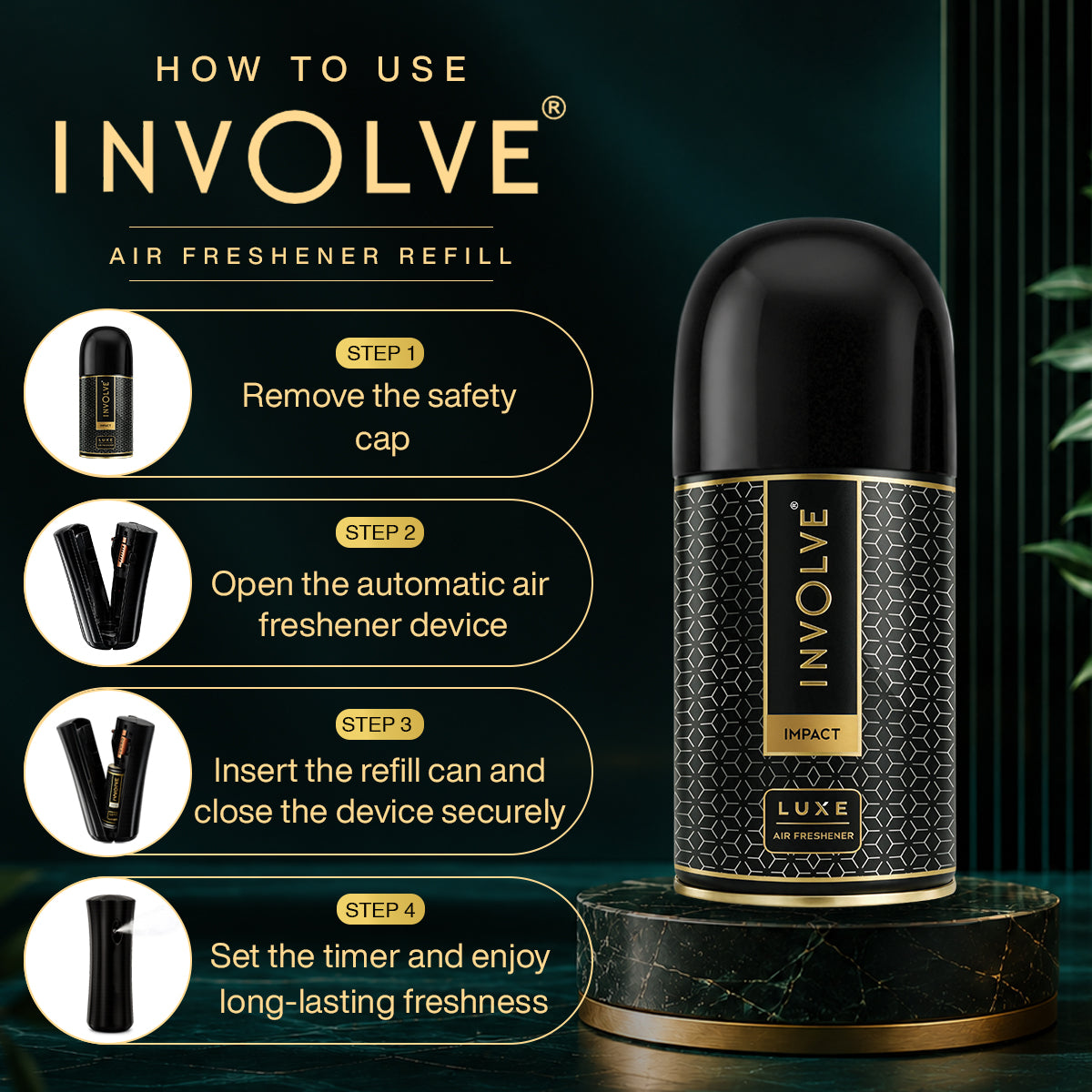 Involve Luxe Impact – Automatic Room Air Freshener Refill (225ml)
