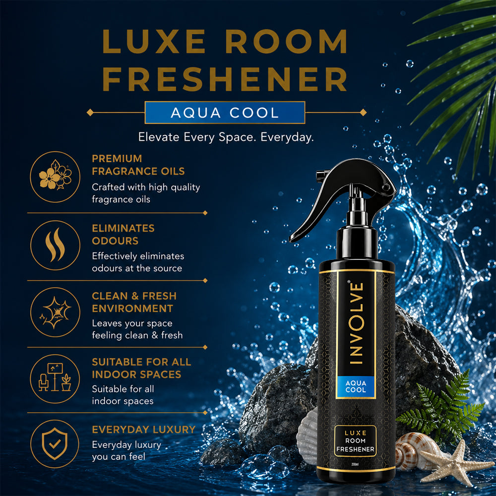 Involve Luxe Aqua Cool Room Freshener 200ml | Long Lasting Room Freshener Fresh Fragrance for Home & Office