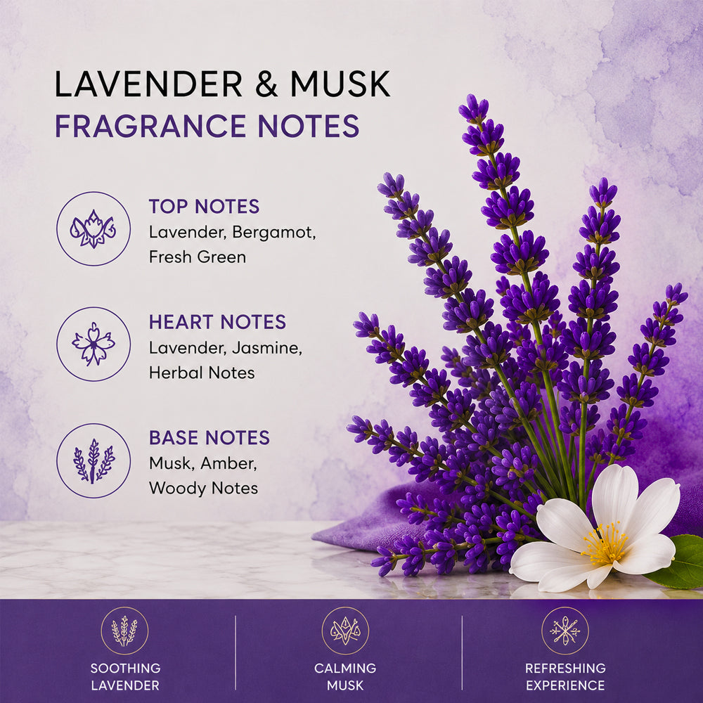 Involve Luxe Lavender Musk Air Freshener Spray (200ml) | Long Lasting Room Freshener Fresh Fragrance for Home & Office