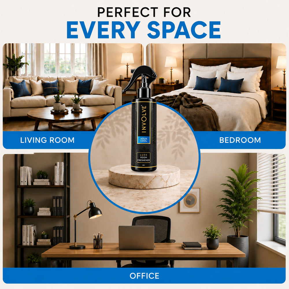 Involve Luxe Aqua Cool Room Freshener 200ml | Long Lasting Room Freshener Fresh Fragrance for Home & Office