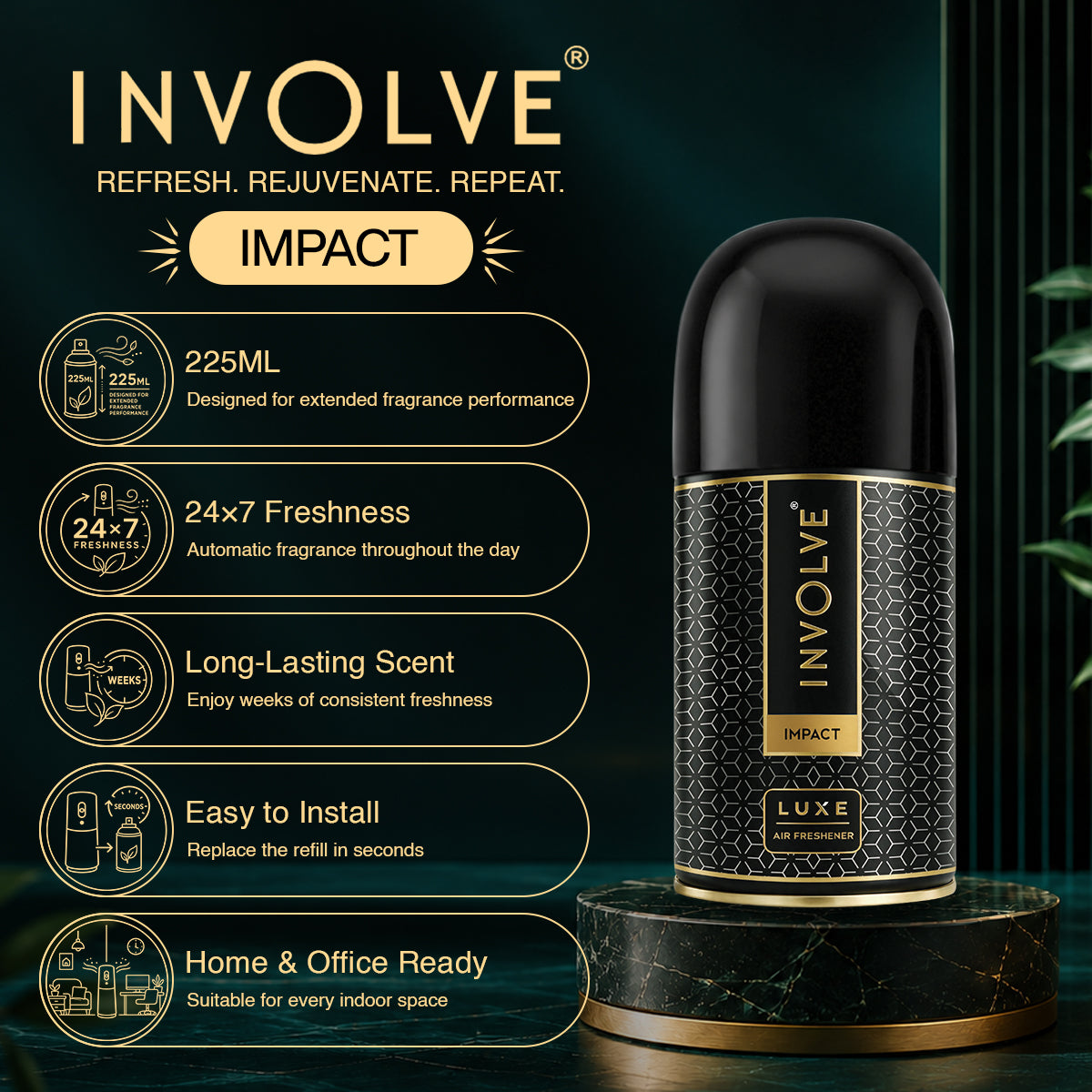 Involve Luxe Impact – Automatic Room Air Freshener Refill (225ml)