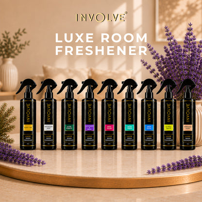 Involve Luxe Lavender Musk Air Freshener Spray (200ml) | Long Lasting Room Freshener Fresh Fragrance for Home & Office