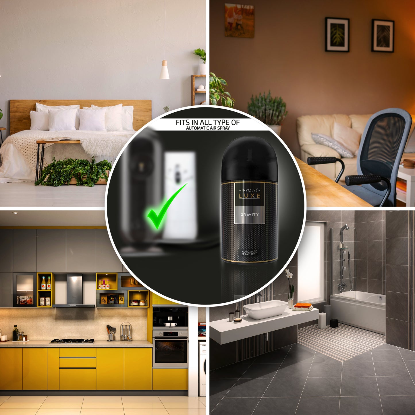 Involve Luxe Gravity – Automatic Room Air Freshener Refill (225ml)