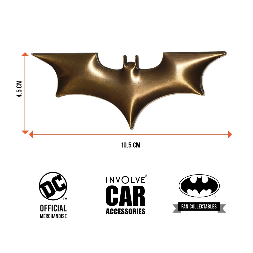 Batman 3D Car Metal Emblem Badge Gold : OFFICIAL DC MERCHANDISE