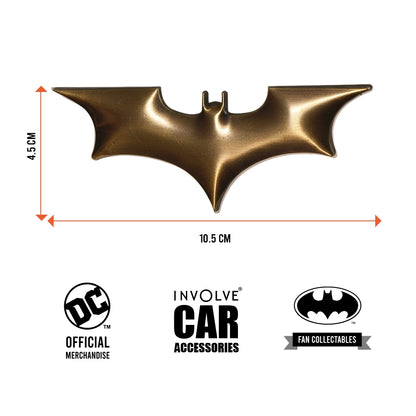 Batman 3D Car Metal Emblem Badge Gold : OFFICIAL DC MERCHANDISE