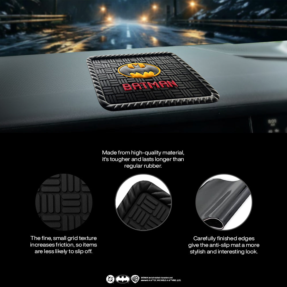 Batman Red logo Car Non Slip Mat from DC Official Merchandise